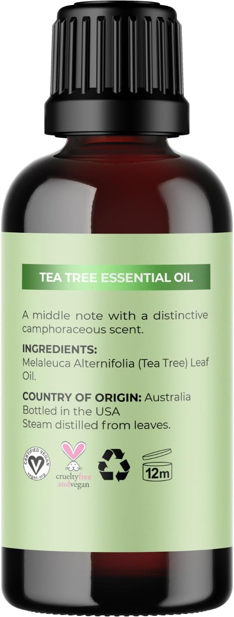 100% Pure Tea Tree Oil for Skin & Scalp Care – Natural Aromatherapy